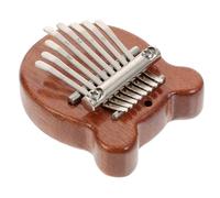 Ciieeo 8-note Mini Thumb Piano Portable Kalimba with Peachwood Body and Bear Design, Small Finger Instrument for Travel and Music Beginners, Adorable Finger Piano Random Color