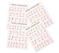 Ciieeo 8 Sheets American Sign Language (asl) Alphabet Posters for Classroom and Home, Hanging Gesture Language Learning Charts, Educational Wall Art for ’ School and Playroom Decor