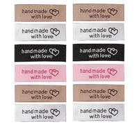 Ciieeo 80 Pcs Labels DIY Clothing Labels 1.5x0.7 Inch Polyester Flexible Not Easy to Fade Unique Design Craftsmanship Classic Colour and Touch for Handmade Sweaters Bags