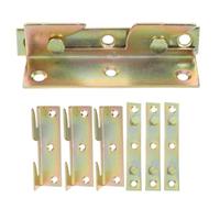 Ciieeo 8pcs 4-inch Bed Rail Brackets Iron Bed Frame Fasteners Universal Headboard Support Hardware