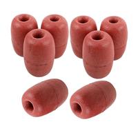 Ciieeo 8pcs 8pcs Foam Net Float Ball: Pvc through Hole Rope Buoy - Fishing Line Indicator Bobber - Buoyancy for Gill Nets Crab Traps Kayak Anchors Dock Lines Boaters Red