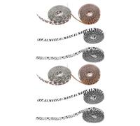 Ciieeo 8pcs Animal Print Ribbon Set 3/8 Inch X 5 Yards Each Featuring Tiger, Giraffe, Zebra, and Dairy Cow Patterns, Strong Polyester Fabric Ribbon for Birthday Party Decorations and Hair