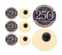 Ciieeo 8pcs Anniversary Brooch Usa Independence Day Patriotic Pin Metal Lapel Pins for Backpack Bag Scarf Hat
