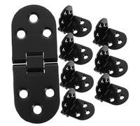 Ciieeo 8pcs Folding Flip Hinges Heavy Duty Round Edge Black Cabinet Door Hardware for Folding Tables Wardrobes and DIY Furniture Projects