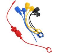 Ciieeo 8pcs Hydraulic Quick Coupling Dust Caps Isoa Plastic Covers Multi-Color for Industrial Hydraulic Systems Connector Protection