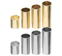Ciieeo 8pcs Metal Guitar Slide Tone Bar for Bass and Acoustic Guitar Accessories Metal Finger Slide for Electric Playing