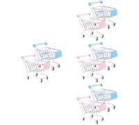 Ciieeo 8pcs Mini Shopping Cart for Boys and Girls Creative Supermarket Trolley Toys Simulation Grocery Store Playset for Developing Independence and Imaginative Play