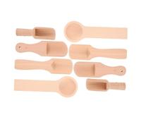Ciieeo 8pcs Mini Wooden Spoons for Tea Brewing and Coffee Measuring Natural Smooth Wood Small Scoops for Loose Leaf Tea Spices Condiments Portable Kitchen Utensils for Outdoor and Home