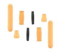 Ciieeo 8pcs Orange Rubber Walking Stick and Crutch Accessories with Anti-slip Handle Grip and Foot Pads for Home Use, Protect Hands from Abrasion and Provide Stability
