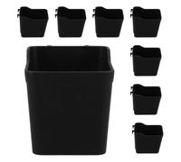 Ciieeo 8pcs Pegboard Bins with Hooks Garage Workbench Storage Cups Organizer for Workshop Nail and Screw Parts Black Containers for Home Office Craft