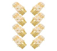 Ciieeo 8pcs Plastic Crown Shaped Candy Boxes with Large Fillable Space Gold Foil Gift Bags Wedding Favour Storage Containers for Selfservice Guest Stations and Traditional Celebrations