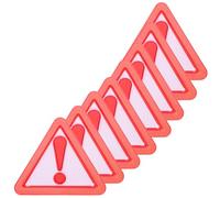 Ciieeo 8pcs Reflective Slow Moving Vehicle Sign Triangle Warning Stickers Adhesive for Safety Vehicle Use