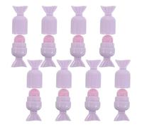Ciieeo 8pcs Reusable Silicone Lip Applicator Brush round Head and Independent Cover, Mini Portable Design for Precise Lipstick and Concealer Application in Outdoor Scenarios