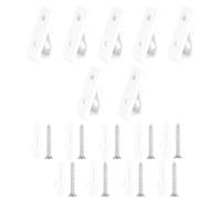 Ciieeo 8pcs Roman Roller Clip Curtain Clip Window Blind Roller Fixing White Plastic Easy to Install Flexible Home Decoration