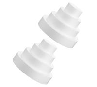 Ciieeo 8pcs round Foam Cake Dummies Set 4/6/8/10 Inch Diameter 5cm Height Artificial Faux Cake Rounds Wedding Display Bakery Window Decor