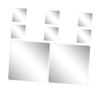 Ciieeo 8Pcs Self Adhesive Flexible Mirror Tiles for DIY Wall Decoration Unbreakable Square Stick Mirrors for Bathrooms Hallways Apartments with Easy Peel Cuttable Design
