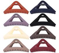 Ciieeo 8pcs Triangular Claw Hair Clips for Women, Not Easy to Fall, Fit Your Head Perfectly, Made of Plastic and Resin, for DIY Your Own Headdress Or Costume Party Accessories
