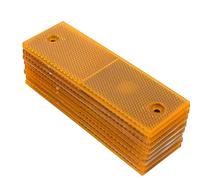 Ciieeo 8Pcs Truck Safety Warning Sign Warning Reflector Board Reflective Stickers Two Mounting Holes Special Pattern Easy to Install Ensures Safe Driving for Night and Foggy Conditions