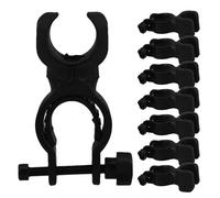 Ciieeo 8pcs Walking Stick Clip Cane Accessory for Walker Power Chair Cane Holder with Secure Grip Design Easy Installation Black Plastic for Older Adults Mobility Scooter and Crutches