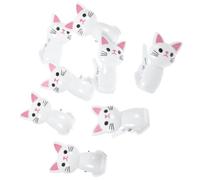 Ciieeo 8pcs White Cat-Shaped Food Sealing Clips for Kitchen and Office Multipurpose Bag Clips for Chip Bags Snack Packs and Bread Airtight Seal