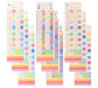 Ciieeo 9 Packs Monthly Calendar Stickers Office Planner Tabs Notepad Sticker Assorted Color Paper Material for Recording Reading Progress and Taking Notes for DIY Planner Organization