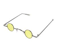 Ciieeo 91x5.12x0.79 Inch 2 Pack Small round Frame Sunglasses Creative Eyeglasses Fashion-forward PC Metal Lightweight Sturdy Structure for Men Women Party Dress up Decor