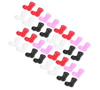 Ciieeo 96pcs Mini Santa Boots Dollhouse Christmas Decor Plastic DIY Craft Shoes with Pink for Holiday Ornaments Table Centerpieces Party Favors