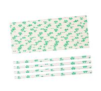 Ciieeo 96pcs Paper Shamrock Straws Irish Themed Party Supplies Patrick's Day Drinking Straws