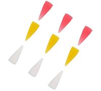 Ciieeo 9pcs Silicone Nail Picker Heads Replacement Set for Nail Art Dotting Pen Small Size with Water Drill Adsorption Assorted Colour Tips