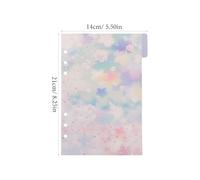 Ciieeo A5 Cherry Blossom Night Sky Detachable Binder Tabs 5 Sheets Index Page Dividers for Notebooks Loose-Leaf Organizer Suitable for Office and School Use Random Style