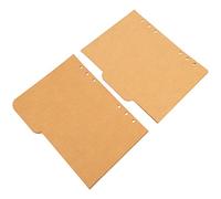 Ciieeo A5 Index Page Classified Labels 6-Ring Binder Tab Dividers Insertable Tabs Kraft Paper 20PCS for Office Notebook School