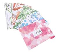 Ciieeo A5 Notepad Divider Tabs with Flower Pattern, 2 Books of Coated Paper Binder Pages for Separating Documents and Browsing, Suitable for Planners and Research, Standard 6-Hole Loose