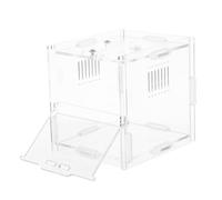 Ciieeo Acrylic Breeding Box for Small Reptile Spider Terrarium Mini Jumping Spider Enclosure House Reptile Feeder Box for Tarantula Snail Insect