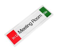 Ciieeo Acrylic Office Door Sign Sliding Status Indicator with Red Green Background for Meeting Room Use do Not Disturb Privacy Sign