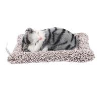 Ciieeo Activated Charcoal Cat Ornament with Bamboo Charcoal Pad Car Dashboard Decoration Realistic Cat Figurine for Cleaner Vehicle Air and Cozy Ambiance