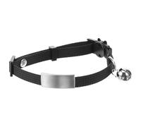 Ciieeo Adjustable Cat Collar with Safety Buckle and Bell Polyester Pet Collar for Cats and Puppies 20-30cm Length Comfortable and Sturdy with Blank Name Tag for Anti-lost Protection