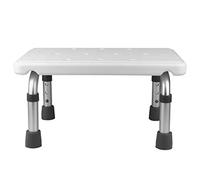 Ciieeo Adjustable Height Stool Sturdy Bath Seat with Non-Slip Square Aluminum Alloy Legs Stable Sturdy Shower Stool for Elderly and Pregnant Women Bathroom Safety