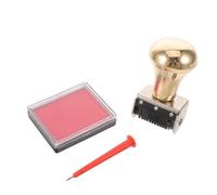 Ciieeo Adjustable Manual Rotary Date Stamp with Copper Metal Structure, Efficient Workflow Optimisation for Business and Financial Records, Vintage Style Date Marker for Office