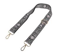 Ciieeo Adjustable Vintage Floral Pattern Banjo Strap Gold 55# Metal Fittings Polyester Banjo Belt for Folk Instrument Accessories