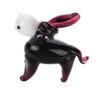 Ciieeo Adorable Glass Donkey Animal Figurine Home Office Decor Nativity Donkey for Boys and Girls