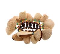 Ciieeo African Nut Shell Bracelet Handbell Wristband Natural Shaker Bell Percussion Instrument Accessories for Dance Yoga and Drum Playing