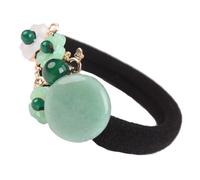 Ciieeo Agate Hair Rope Chic Hair Tie Synthetic Colored Glaze Material Comfortable Hand Feeling Retro Design Chinese Style for School Uniform Matching and Dancing