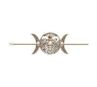 Ciieeo Alloy Hair Stick Moon Hair Pin 3.5x1.2x0.4inch Ergonomically Designed Versatile Crescent Shape Elegant Intricate Design for Women Formal Occasions