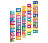 Ciieeo Alphabet Number Cards Kindergarten Classroom Sets Paper Interactive Learning Assorted Color Number Reinforcement Back-to-school Playroom Wall Decorations and Teachers