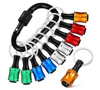 Ciieeo Aluminium Alloy 1/4 Rapid Release Socket Bit Holder Extension with Carabiner for DIY Projects and Professional Work Settings, Easy to Carry Drill Screw Adapter