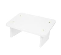 Ciieeo Anti-Slip Wooden Footrest Stool for Office Under Desk Use, Warm White 30cm Anti-Fatigue Small Foot Placing Stool for Adults