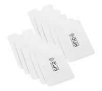 Ciieeo Anti Theft Holder 10pcs Aluminum Id Sleeve Shield White