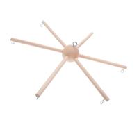 Ciieeo Arms Wooden Mobile Frame Kit for Nursery Sturdy Six-Legged Holder with Artistic Spherical Design DIY Crib Mobile Stand for Decor and Wind Chime Hanging