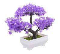 Ciieeo Artificial Bonsai Pine Tree Mini Potted Plant for Desk Decoration Realistic Small Fake Plant for Home Office Living Compact Plastic Bonsai Suitable for Indoor Decorative Display