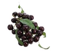 Ciieeo Artificial Cherries with Leaves Lifelike Cherries Foam Fruit Model 43 Heads Raspberry Stem Fake Fruit Props for Home Decor Party Photo Shoot Random Style